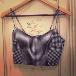 Gingham Topshop crop top